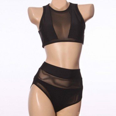 Gauze Mesh swimwear swimsuit  WLSW-011