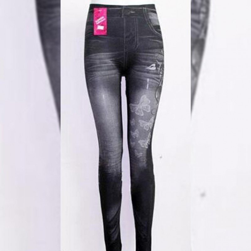 Yellow Line Ripped Jeggings Seamless Imitation WLSJ-001